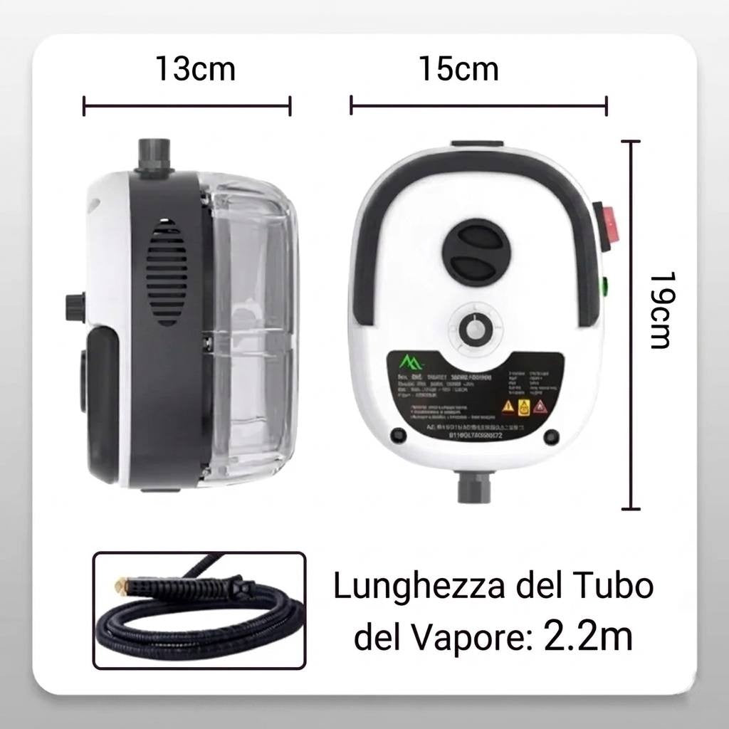 Pulitore a Vapore Pro Max + 9 Accessori inclusi