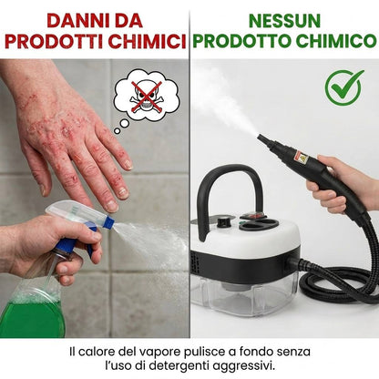 Pulitore a Vapore Pro Max + 9 Accessori inclusi